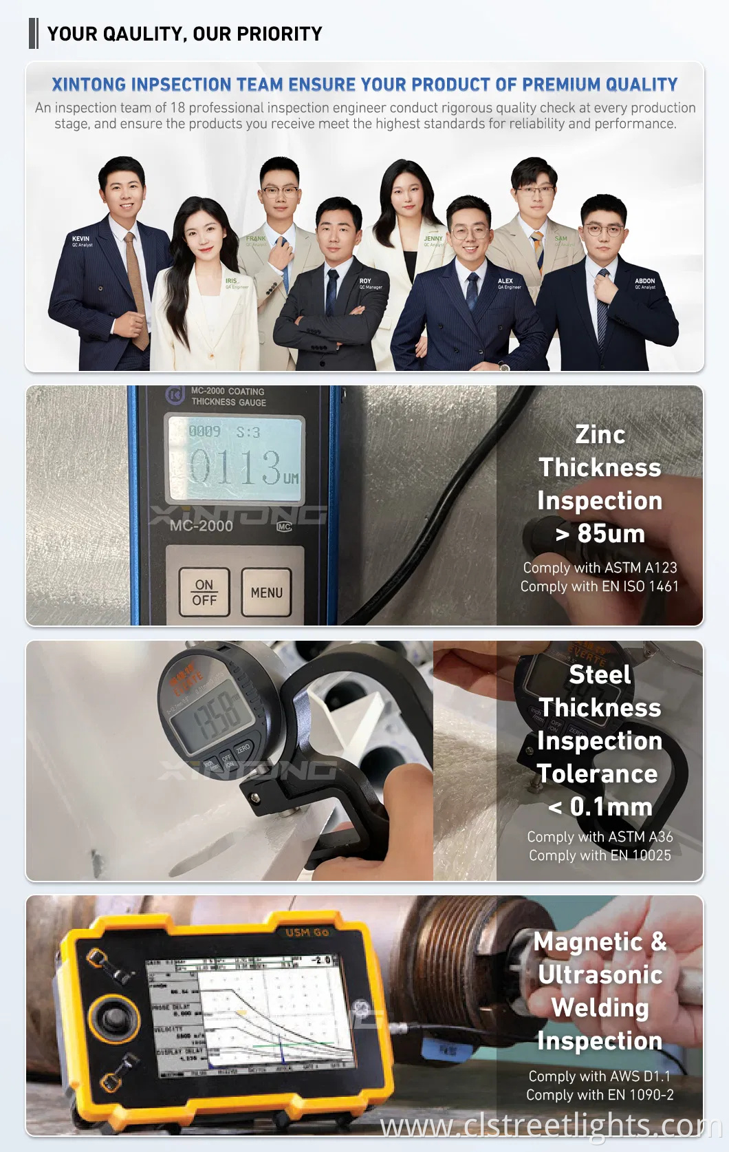 XINTONG Split Type Solar Outdoor LED Garden Street Post Lamp Pole Split-Type Street Light Pole